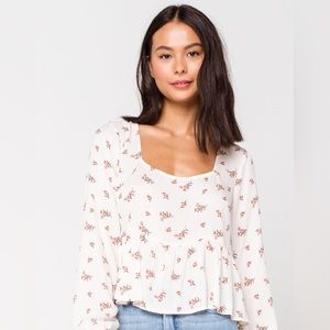 Medium sized Floral white long sleeve from Sky and Sparrow